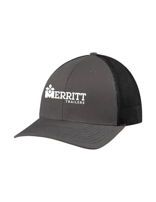 Richardson Adjustable Snapback Original 112 Trucker Cap Dark Grey w/Black Mesh w/Merritt Trailers Logo
