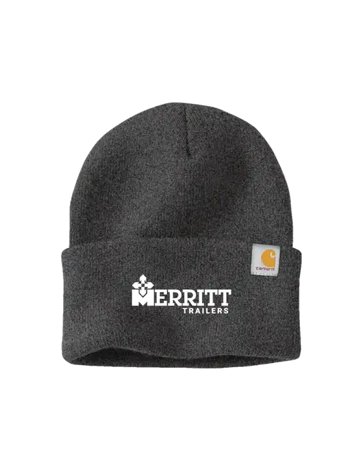 Carhartt Dark Grey Watch Cap 2.0 w/Merritt Trailers Logo