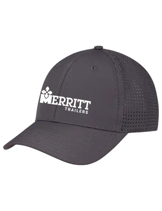 Charcoal Performance Stretchable Cap Hook & Loop w/Merritt Trailers Logo