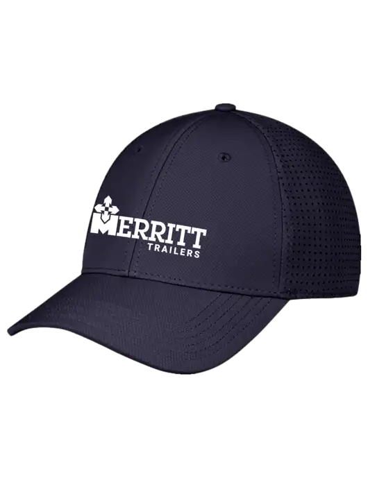 Navy Performance Stretchable Cap Hook & Loop w/Merritt Trailers Logo