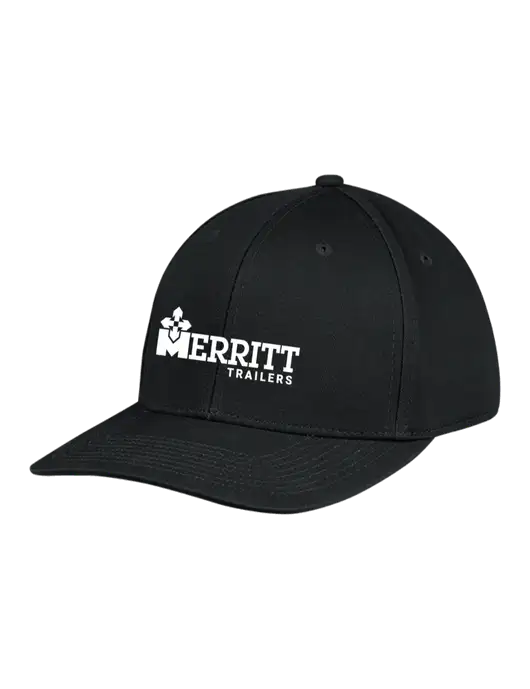 Premium Modern Structured Twill Black Snapback Cap w/Merritt Trailers Logo