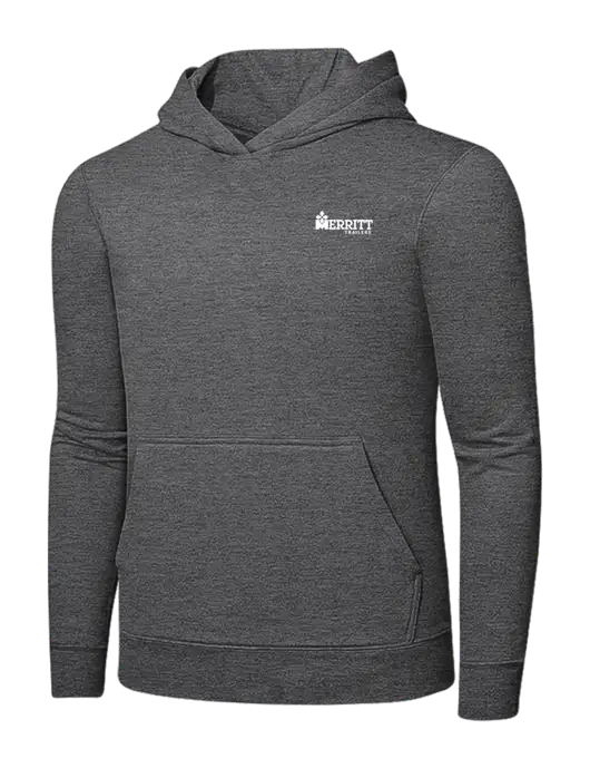 Graphite Heather 7.8. oz Ring Spun Hooded Sweatshirt w/Merritt Trailers Logo