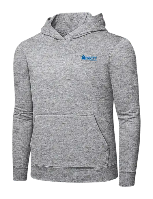 Light Grey Heather 7.8 oz Ring Spun Hooded Sweatshirt w/Merritt Trailers Logo