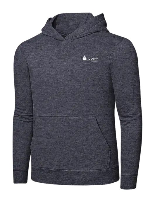 Heather Navy 7.8 oz Ring Spun Hooded Sweatshirt w/Merritt Trailers Logo