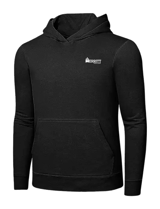 Jet Black 7.8 oz Ring Spun Hooded Sweatshirt w/Merritt Trailers Logo