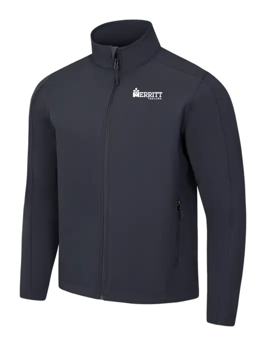 Charcoal Grey Core Soft Shell Jacket w/Merritt Trailers Logo