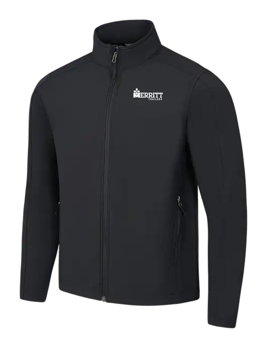 Black Core Soft Shell Jacket w/Merritt Trailers Logo