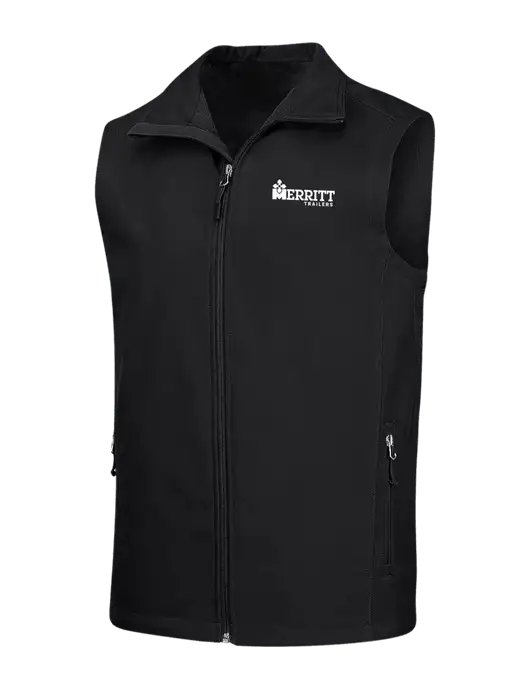 Black Core Soft Shell Vest w/Merritt Trailers Logo