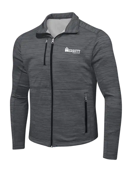 Dark Grey Digi Stripe Fleece Jacket w/Merritt Trailers Logo