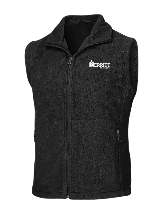 Black Fleece Vest w/Merritt Trailers Logo