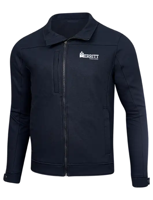 Cornerstone Navy Duck Bonded Soft Shell Jacket w/Merritt Trailers Logo