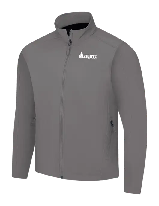 Medium Grey Core Soft Shell Jacket w/Merritt Trailers Logo