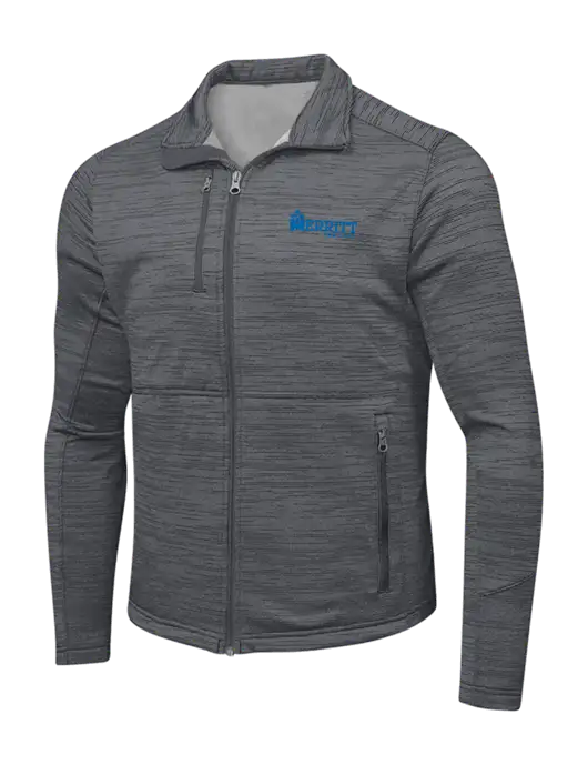 Medium Grey Digi Stripe Fleece Jacket w/Merritt Trailers Logo