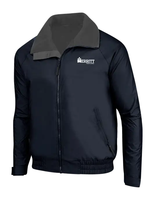 True Navy/Grey Heather Classic Competitor Jacket w/Merritt Trailers Logo