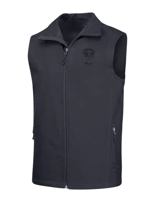 Dark Grey Core Soft Shell Vest w/Cattle Drive Logo