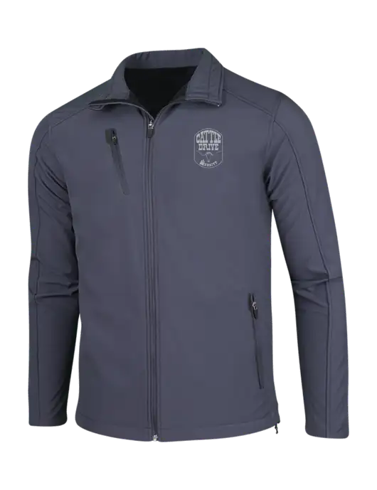 Dark Grey Welded Softshell Jacket w/Cattle Drive Logo