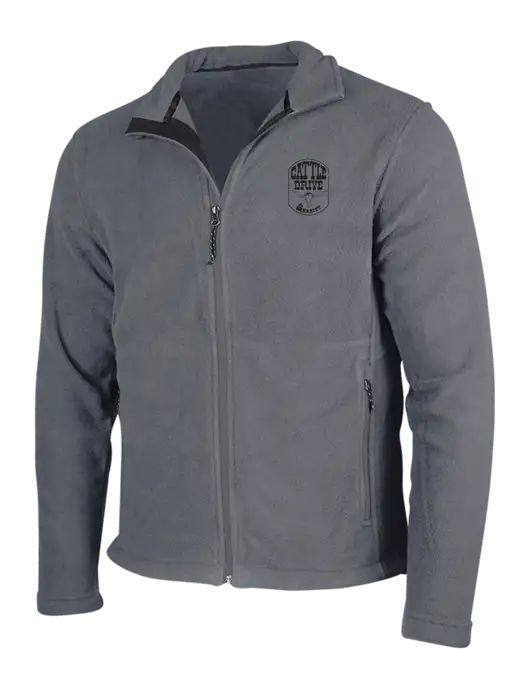 Medium Grey Fleece Jacket w/Cattle Drive Logo