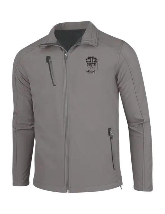 Medium Grey Welded Softshell Jacket w/Cattle Drive Logo