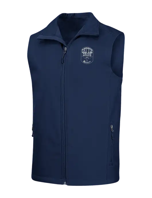 Navy Core Soft Shell Vest w/Cattle Drive Logo
