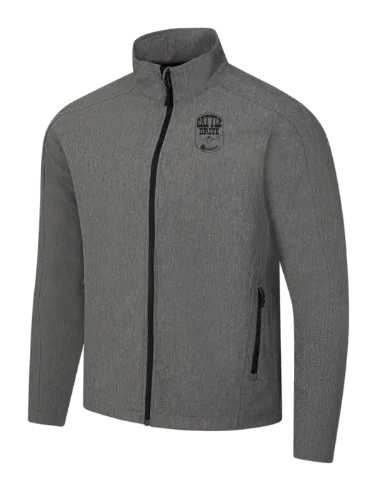 Medium Grey Heather Core Soft Shell Jacket w/Cattle Drive Logo