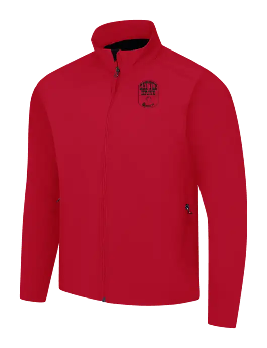 Red Core Soft Shell Jacket w/Cattle Drive Logo