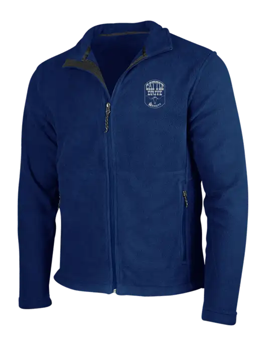 Navy Fleece Jacket w/Cattle Drive Logo