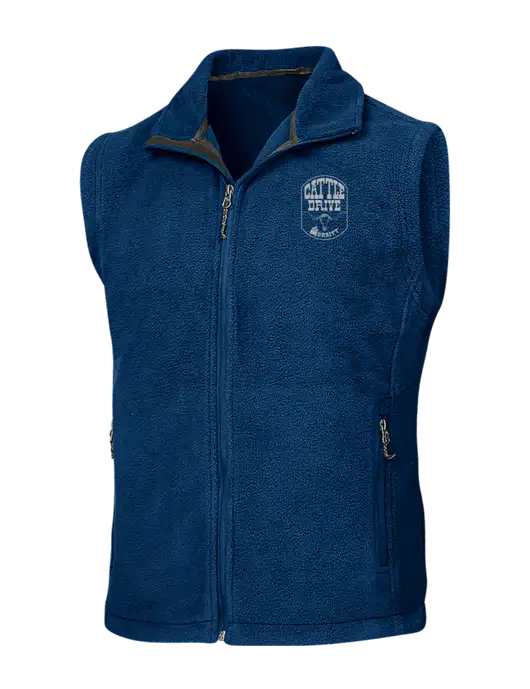 Navy Fleece Vest w/Cattle Drive Logo