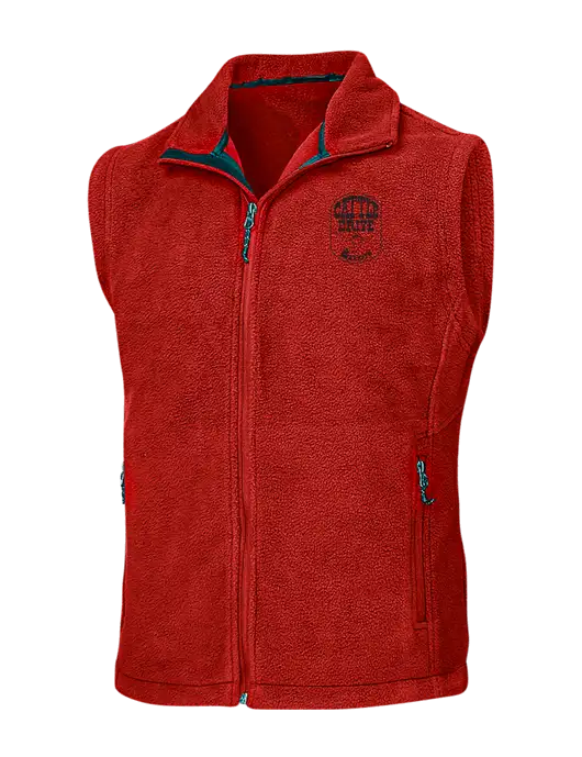 Red Fleece Vest w/Cattle Drive Logo