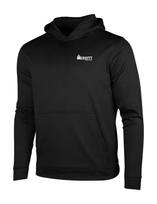 Black Fleece Sport-Wick Hooded Pullover w/Merritt Trailers Logo
