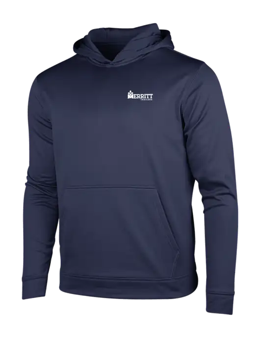 Navy Sport-Wick Fleece Hooded Pullover w/Merritt Trailers Logo