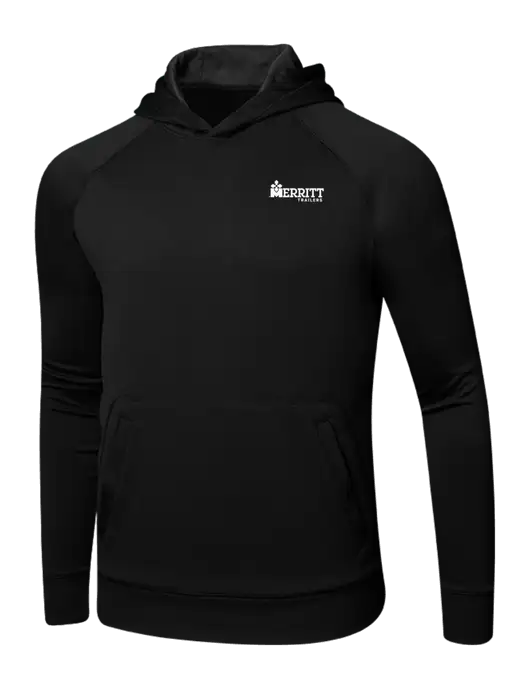 Tech Black Fleece Hooded Sweatshirt w/Merritt Trailers Logo