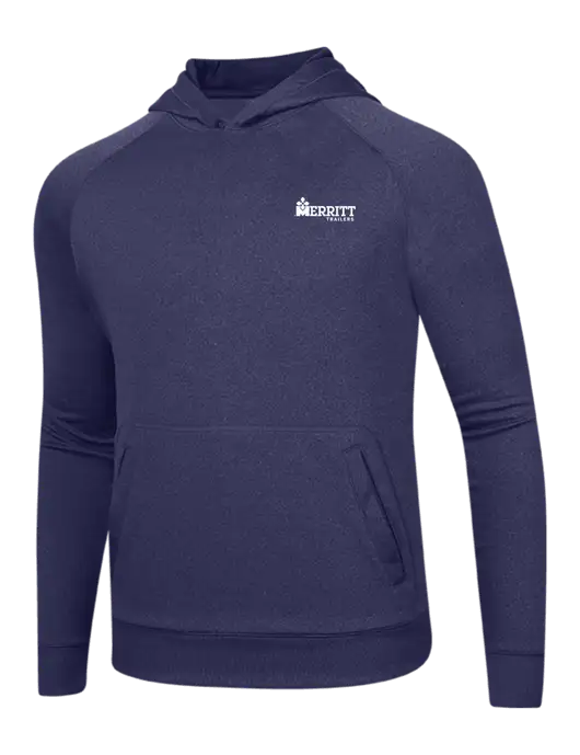 Tech True Navy Fleece Hooded Sweatshirt w/Merritt Trailers Logo