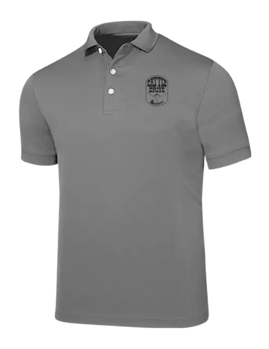 Callaway Ottoman Medium Grey Polo w/Cattle Drive Logo