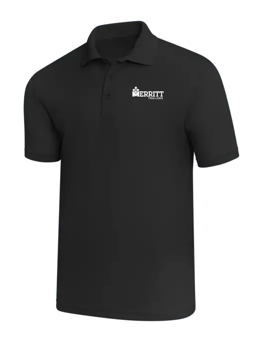 Black PosiCharge RacerMesh Polo w/Merritt Trailers Logo