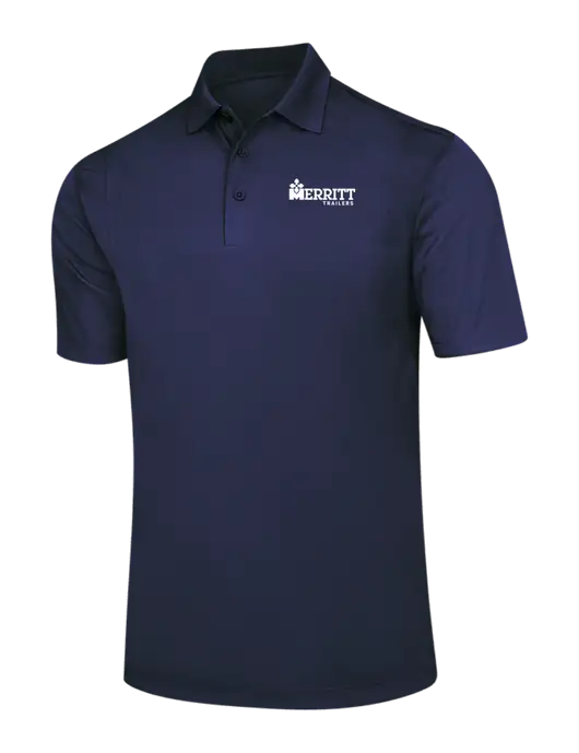 Navy Micropique Sport-Wick Polo w/Merritt Trailers Logo