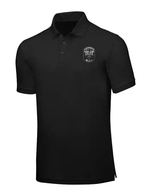 Black Core Classic Pique w/Cattle Drive Logo