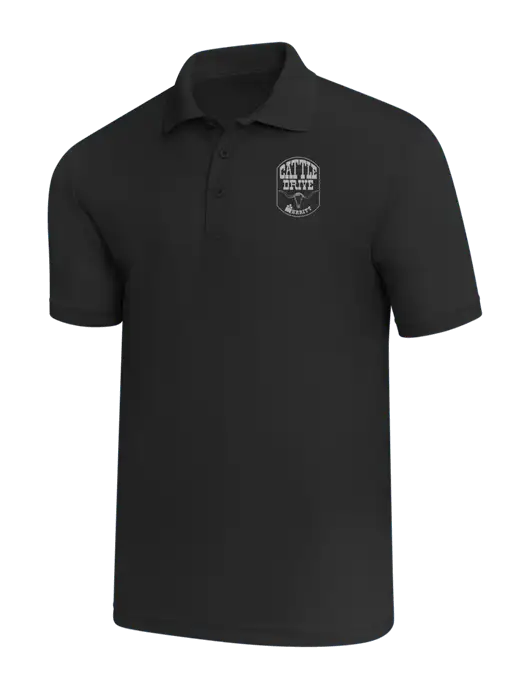Black PosiCharge RacerMesh Polo w/Cattle Drive Logo