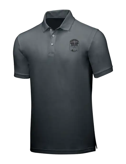 Dark Grey Core Classic Pique w/Cattle Drive Logo