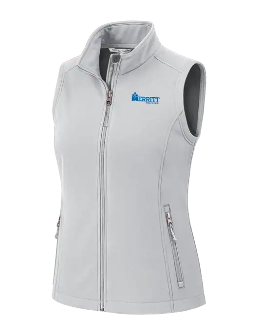 Marshmellow Womens Core Soft Shell Vest w/Merritt Trailers Logo
