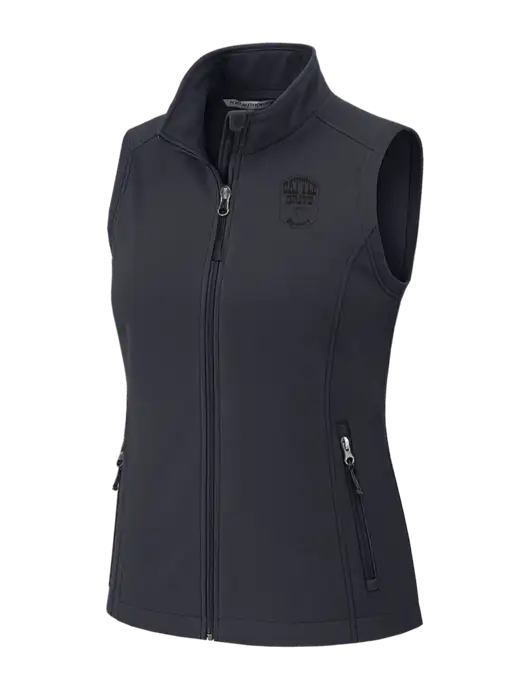 Charcoal Grey Womens Core Soft Shell Vest w/Cattle Drive Logo