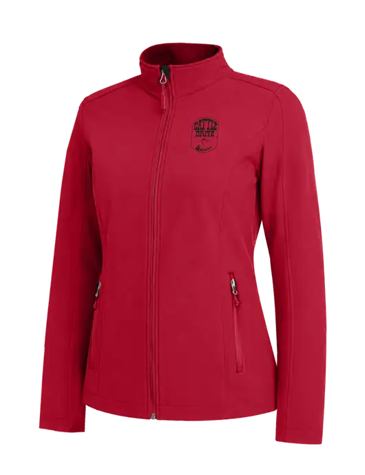 Red Womens Core Soft Shell Jacket w/Cattle Drive Logo