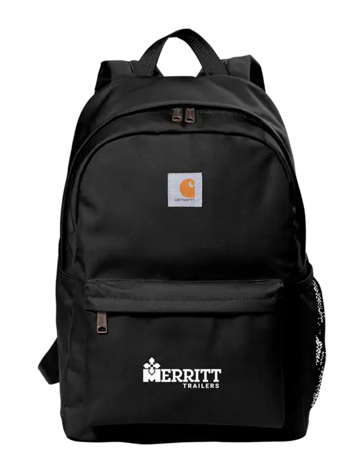 Carhartt Black Canvas Backpack w/Merritt Trailers Logo