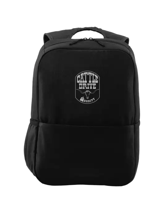 Access Square Laptop Black Backpack w/Cattle Drive Logo