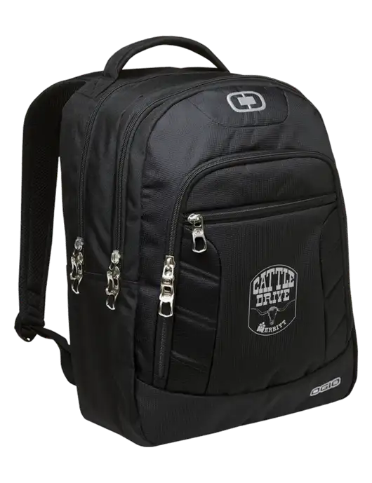 OGIO Black/Silver Colton Laptop Backpack
 w/Cattle Drive Logo