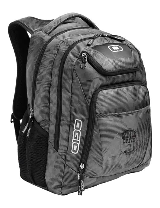 OGIO Race Day Silver Excelsior Laptop Backpack w/Cattle Drive Logo